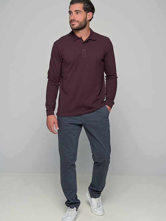 Ben Tailor Bluza Bărbătească Polo BORDO