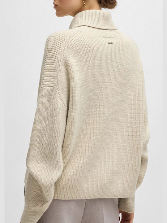 Hugo Boss Damen Pullover Rollkragen Beige