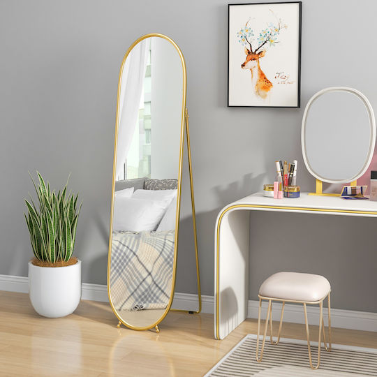 HomCom Овал Златен 159x41см