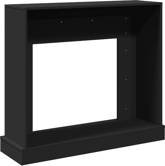 vidaXL Metallic Fireplace Screen with Panels 100x30x87.5cm Black