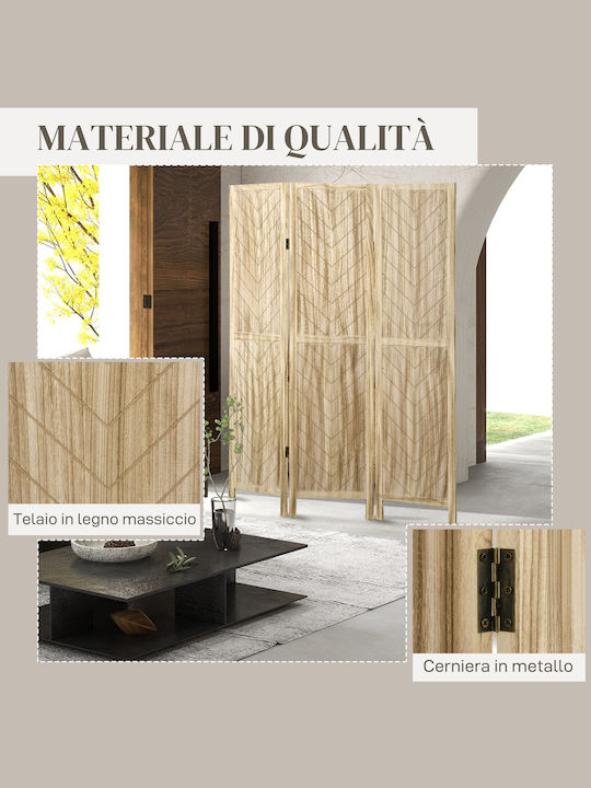 HomCom Διακοσμητικό Παραβάν Ξύλινο 120x170cm