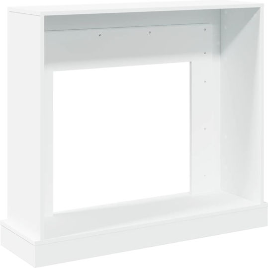 vidaXL Metallic Fireplace Screen with Panels 100x30x87.5cm White