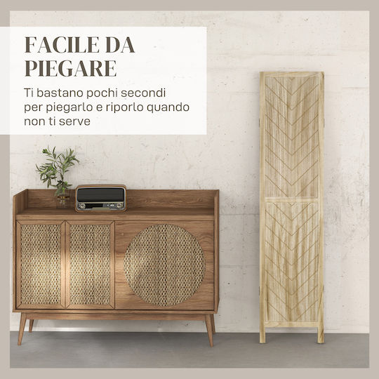 HomCom Διακοσμητικό Παραβάν Ξύλινο 120x170cm