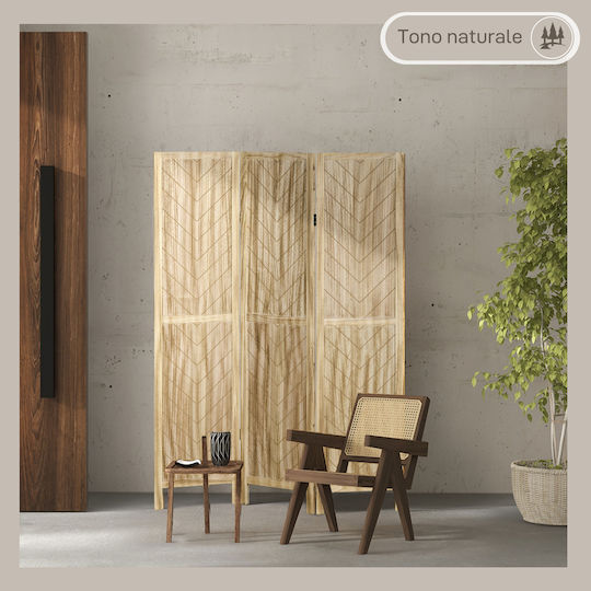 HomCom Διακοσμητικό Παραβάν Ξύλινο 120x170cm