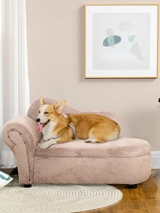 Pawhut Sofa Dog Bed Beige 80x46cm
