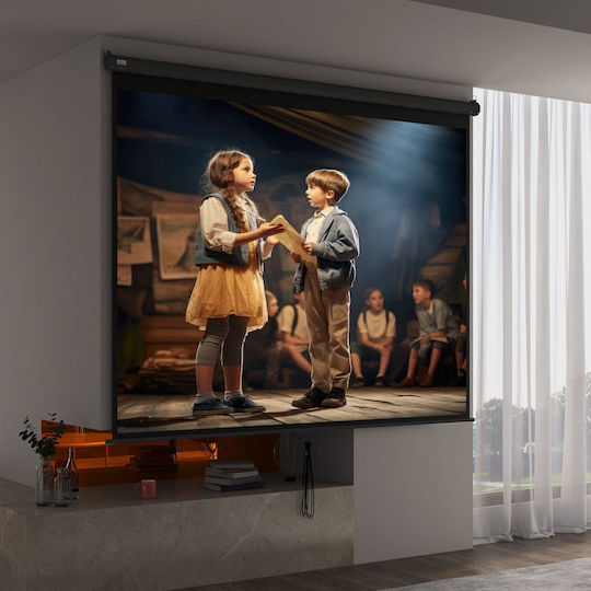 HomCom Οθόνη Προβολής Projector Οροφής με Λόγο Εικόνας 4:3 244x183cm / 120"