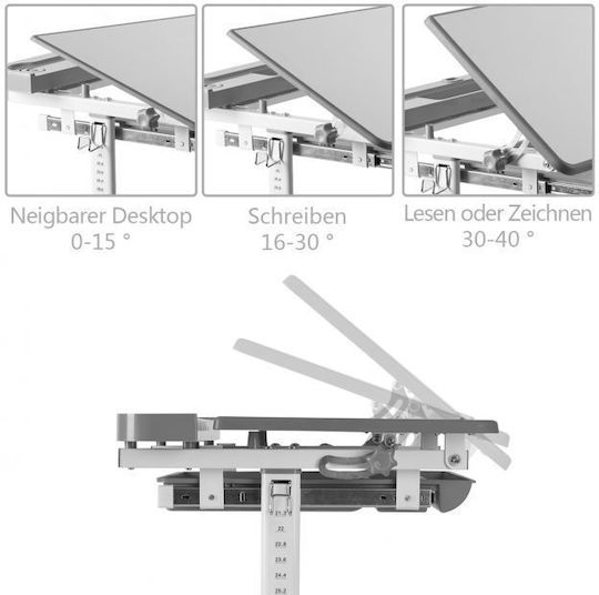 Birou Pentru Copii Gri 66x47x54-76cm