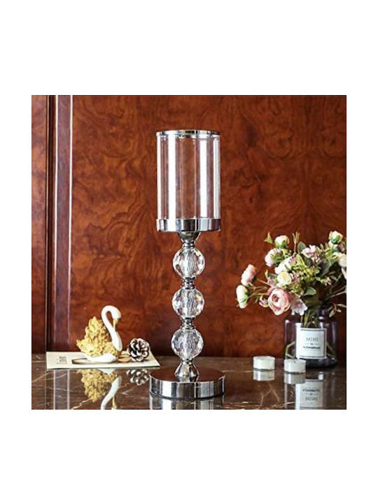 Kerzenhalter Zola Spiegel-Einsätze Verschiedene Größen 28 34,3 40,9 cm Metall Glas Kunststoff