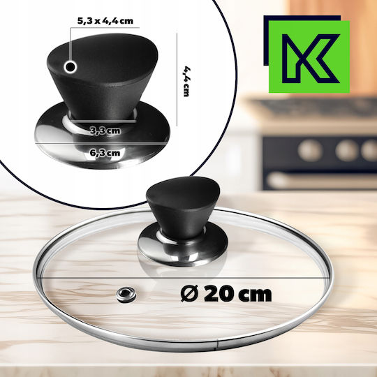 Kadax Glass Lid for Pan and Pot 20cm 30773