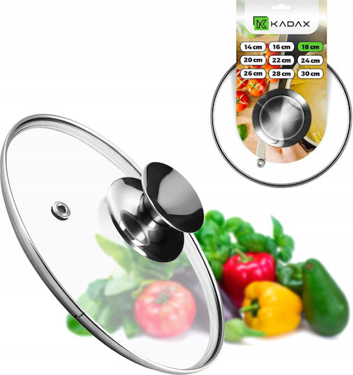 Kadax Glass Lid for Pan and Pot 18cm