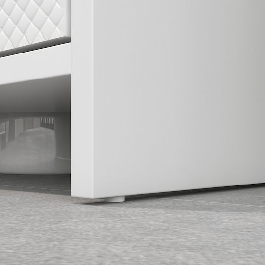 HomCom Πάγκος με Νιπτήρα Μ60xΒ60xΥ30cm Λευκό