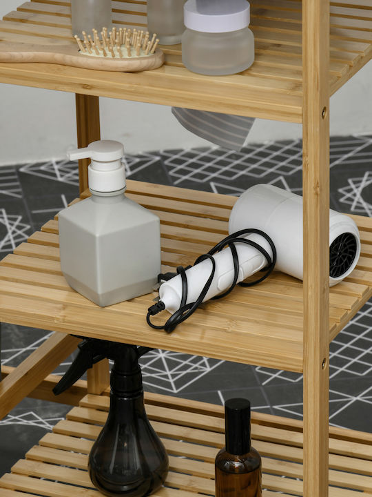 HomCom Καλάθι Απλύτων Bamboo 57.4lt Γκρι