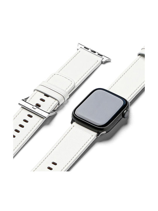 Ringke Strap Leather White (Apple Watch 44/45/46mm/Ultra 49mm)