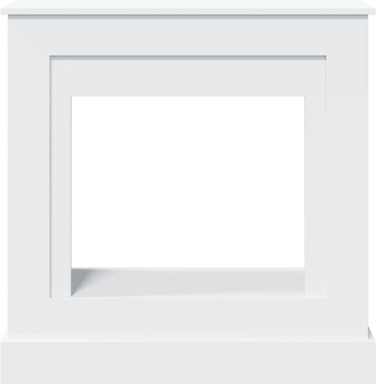 vidaXL Metallic Fireplace Screen with Panels 90x30x90cm White