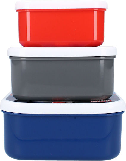 Σετ 3 Δοχεία Φαγητού Lunch Snack Box Spiderman