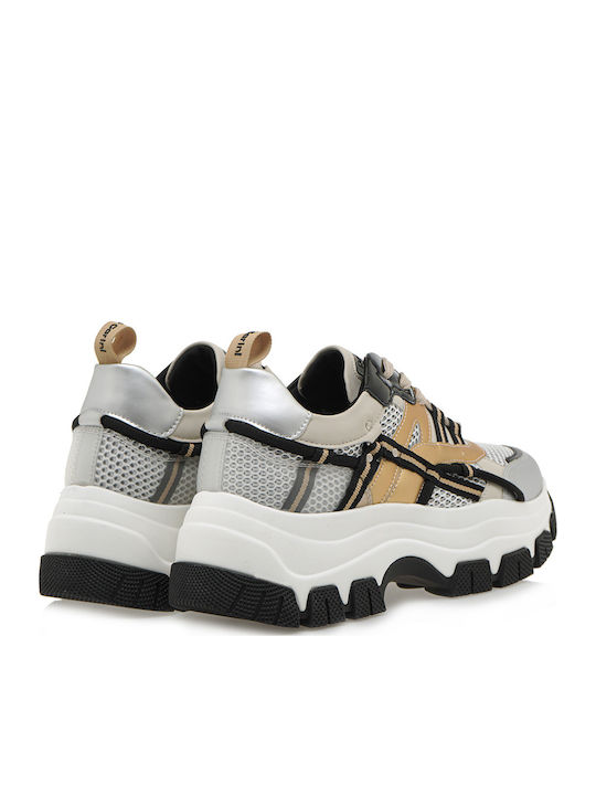 Chunky Sneakers White - Silver