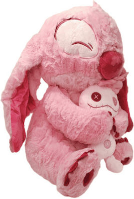 Zhtrade Plush Disney Stitch And Angel Pink for 3+ Years 30 cm