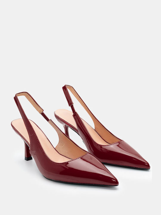 Luigi Pointed Toe Burgundy High Heels