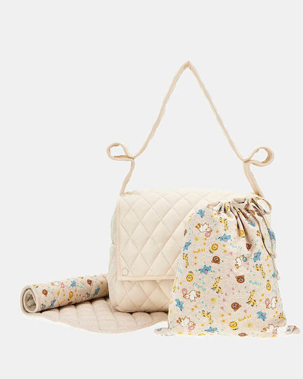 Guess Shoulder/Hand Diaper Bag Beige