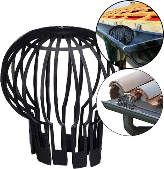 Set 2 Gutter Filters Zola To Aid Water Flow Plastic 132x145 Mm Black