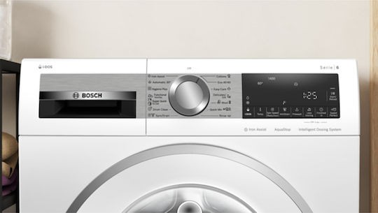 Bosch Waschmaschine 9kg mit Dampftechnologie 1400 Umdrehungen Bügeleisenhilfe WGG244F9BY