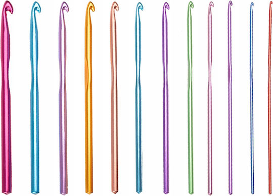 Zola Crochet Set 12 Pieces Different Sizes Colours From 2 Mm To 8 Mm