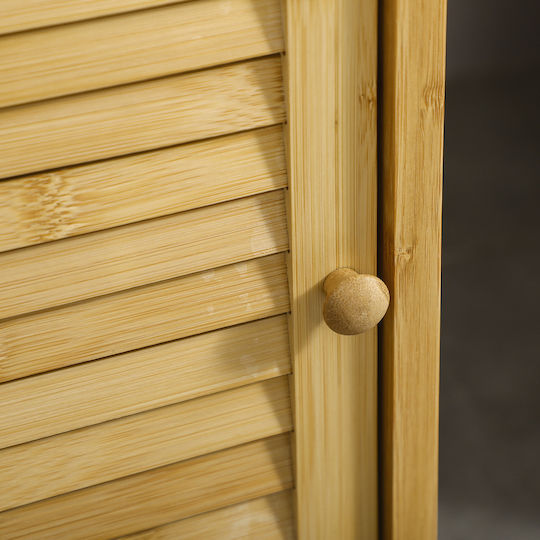 Kleankin Cabinet de baie L33xA36.5xÎ67cm Lemn natural