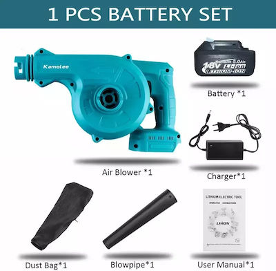 Cordless Electric Blower 18v Lithium-ion Battery 20000rpm Speed One Battery