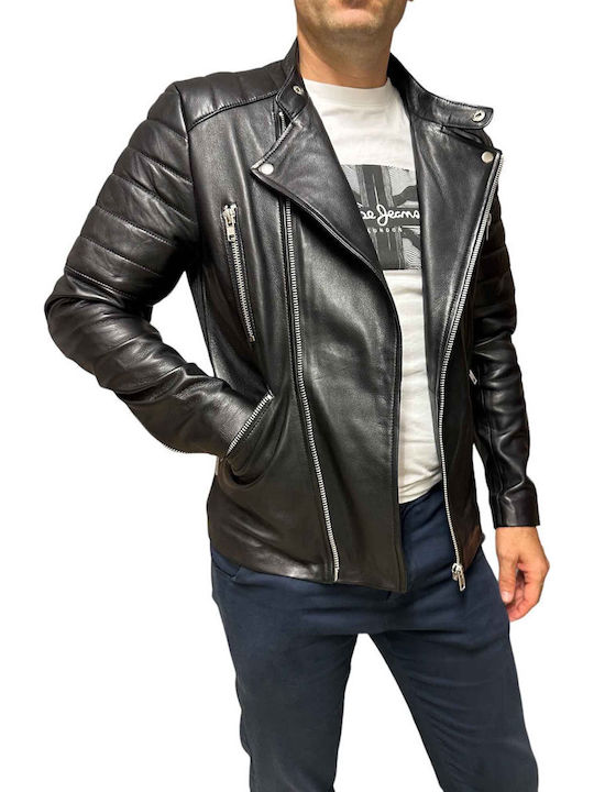 Lederjacke Jacke Biker Schwarz