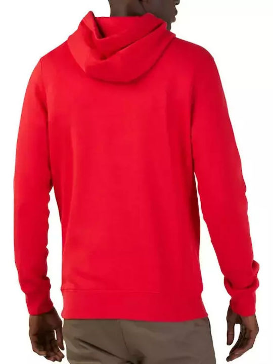 Fox Men's Sweatshirt with Hood and Pockets Flame Red