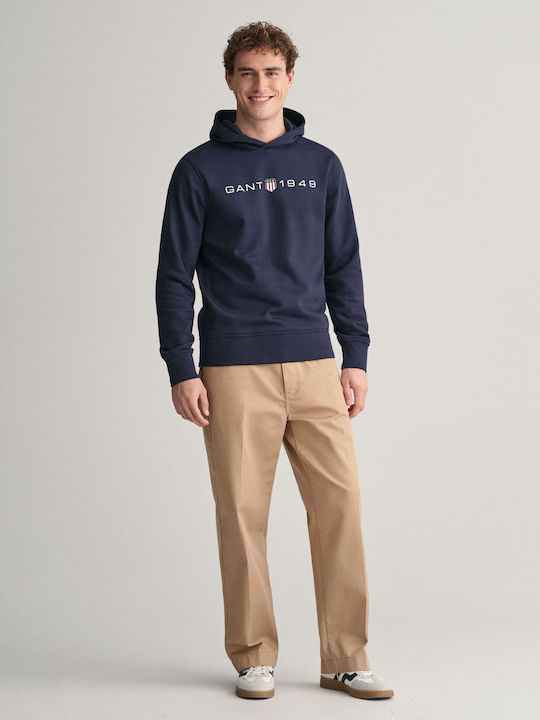 Gant Men's Sweatshirt with Hood Blue