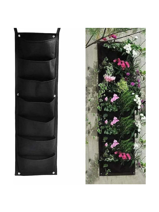 Suport Vertical pentru Flori din Textil Zola cu 7 Buzunare Perfect pentru Plante Aromatice și Suculente Lungime Totală 10