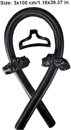 Set de ondulare a părului Zola fără căldură, spumă moale, accesorii incluse, lungime 100 cm, negru