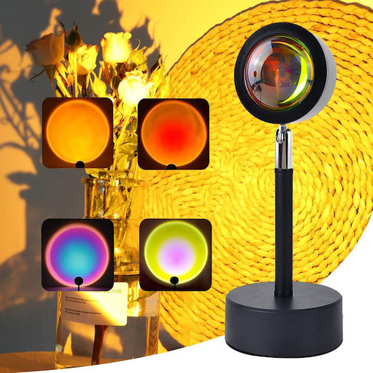 Sunset Projection Lamp Zola Usb Power Supply 2.5 W Brightness 125 Lm Aluminium Height 27 Cm B