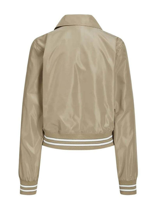 Jack & Jones Women's Short Bomber Jacket for Winter Beige