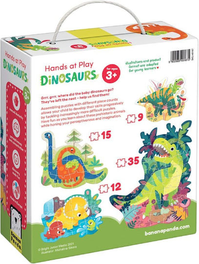 Παιδικό Puzzle Δεινόσαυροι για 3+ Ετών 36pcs Banana Panda