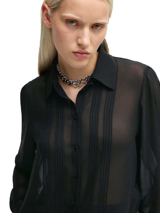 Hugo Boss Women's Long Sleeve Shirt Black