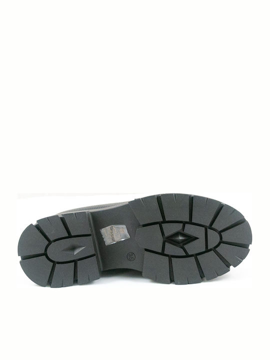 Leather Women's Moccasins in Black Color