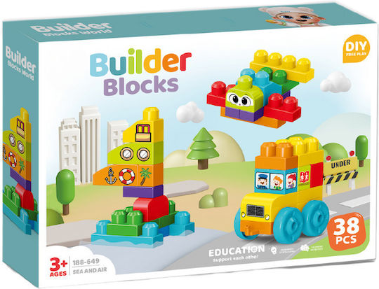 Bufnitel Cuburi De Construit Educative Steam Construction Pentru 3+ Ani 38 Bucăți
