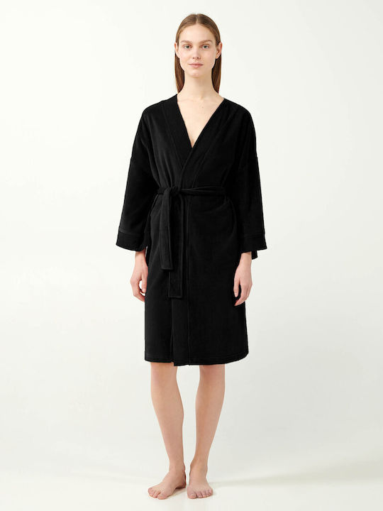 Vamp Winter Women's Cotton Robe black