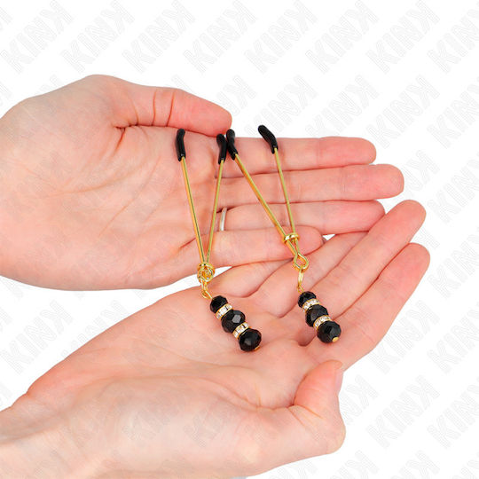 Kink Nipple Clamps in Gold Color 2pcs