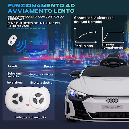 Audi RS E-tron GT Μονοθέσιο με Τηλεκοντρόλ 12 Volt Λευκό