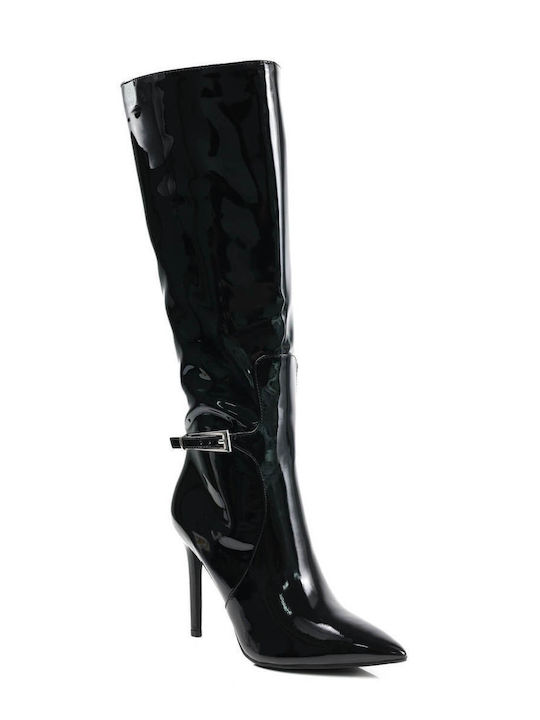 Black Women's Boots High Thin Heel