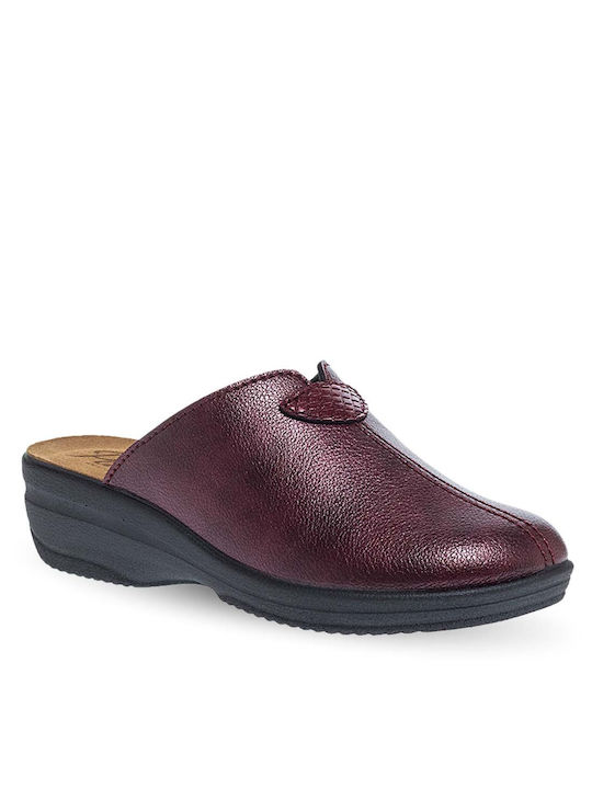 Parex Winter Women's Slippers in Burgundy color