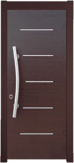 Θωρακισμένη Πόρτα Wenge Inox Kp113