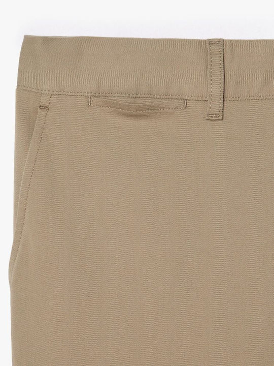 Lacoste Men's Trousers Chino in Slim Fit Beige