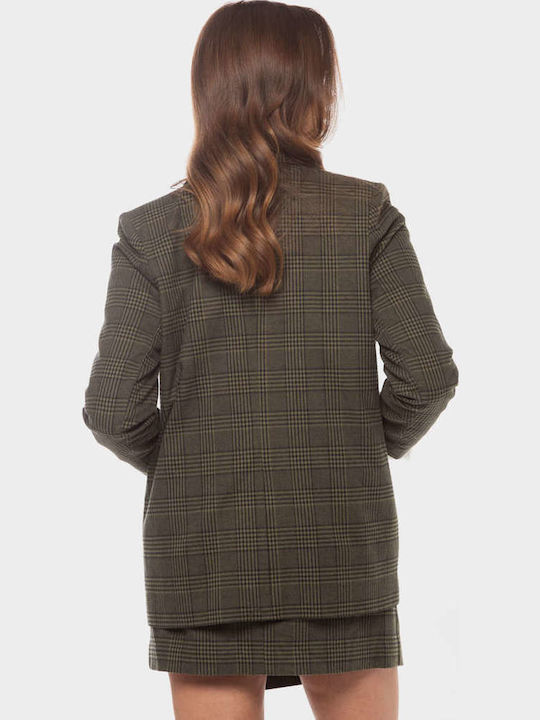 Pepe Jeans Daisy Blazer pentru femei Sacou Plaid