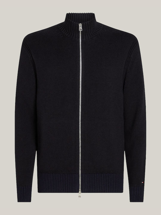 Tommy Hilfiger Men's Knitted Cardigan with Zipper Dark Blue