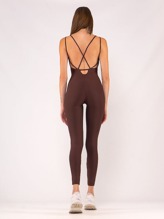Women's One-piece Suit Brown