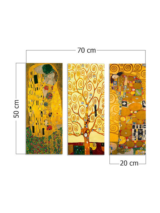HomeMarkt Τρίπτυχος Πίνακας Ξύλινος 50x60cm